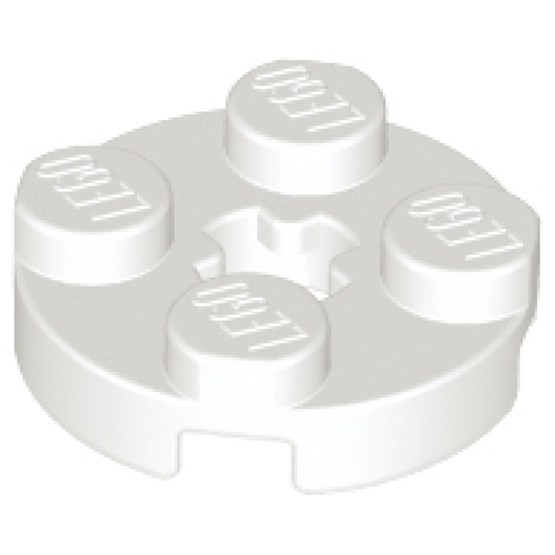 Plaat, Rond 2x2 met as gat White